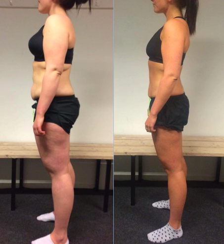 Camillas vægttab på 12 uger m. personlig træning